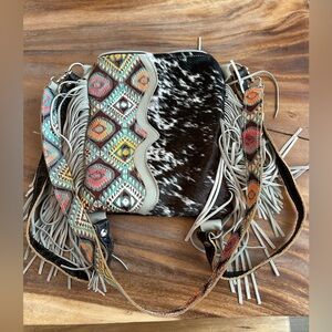 L3 Design Leather & Cowhide Crossbody/Backpack Bag